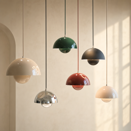 
Colorful Flowerpot Metal Dome Pendant Light