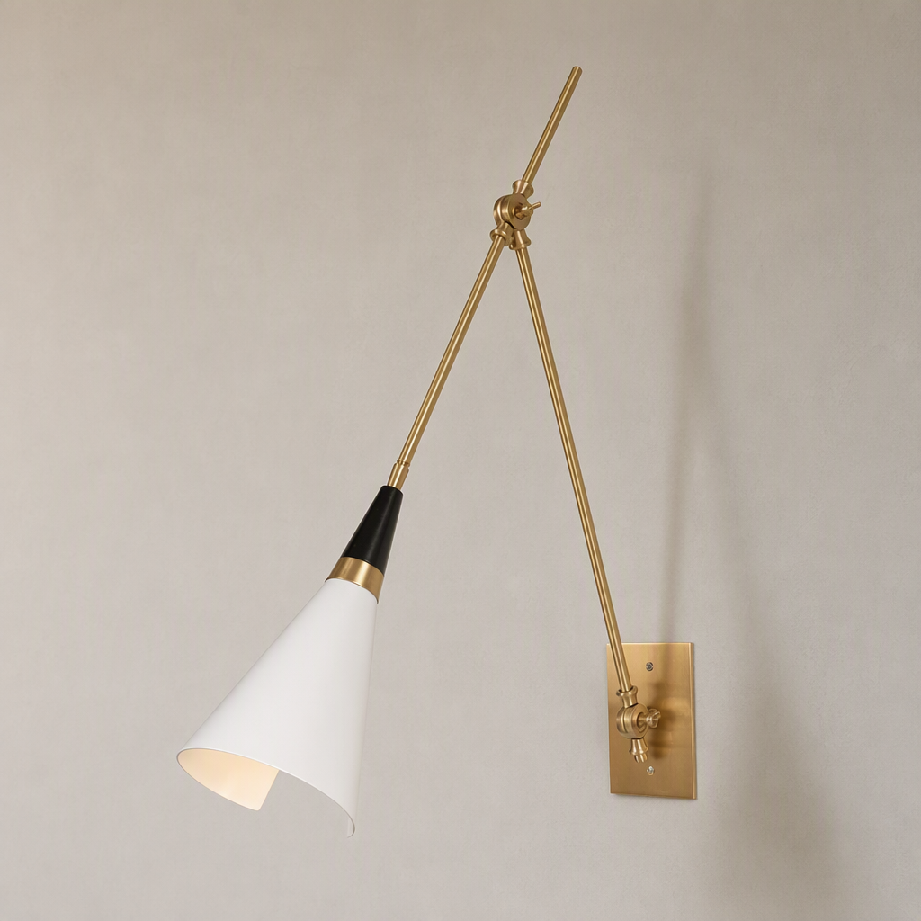 
Adjustable Brass Wall Sconce