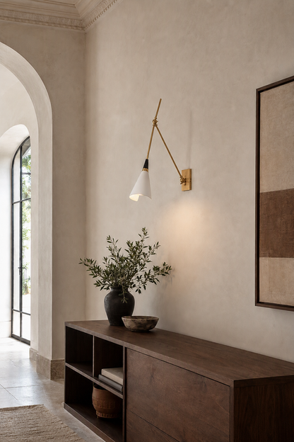 Adjustable Brass Wall Sconce