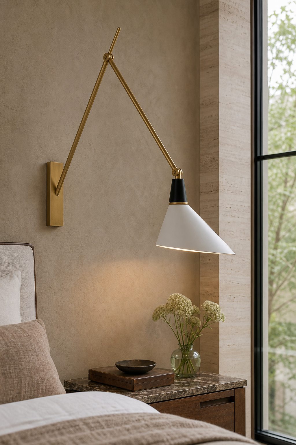 
Adjustable Brass Wall Sconce