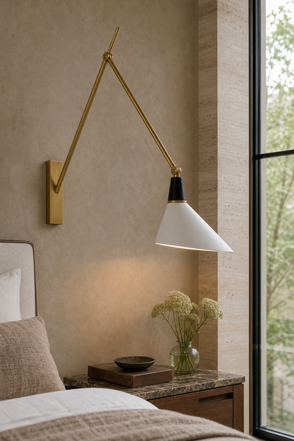 Adjustable Brass Wall Sconce