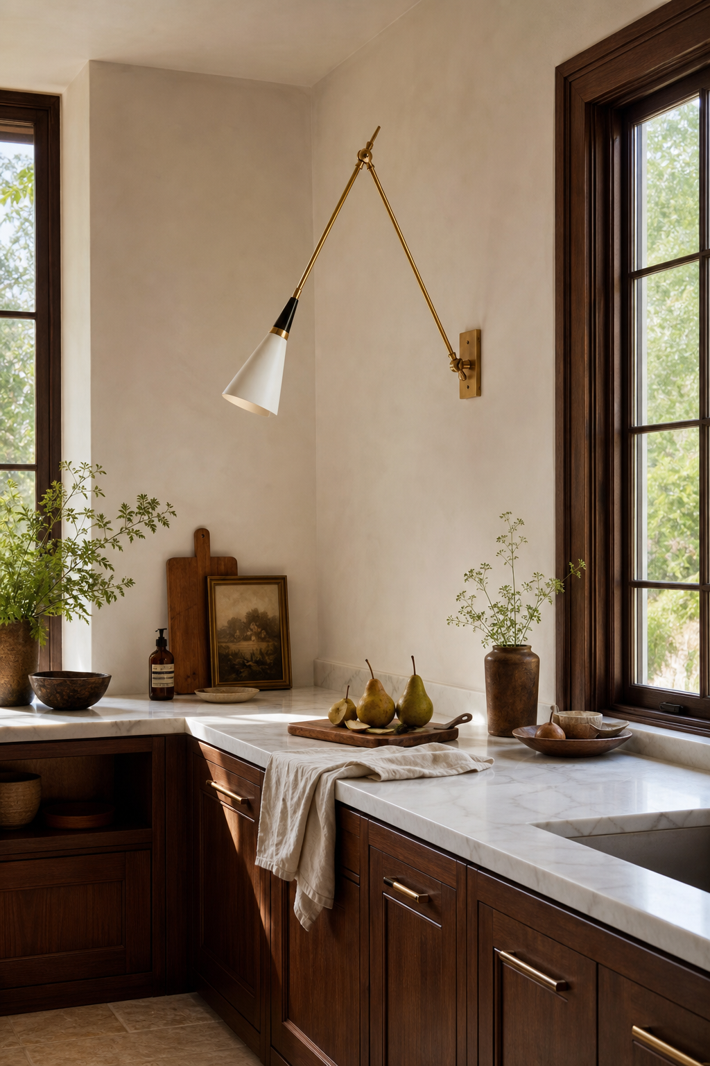 
Adjustable Brass Wall Sconce