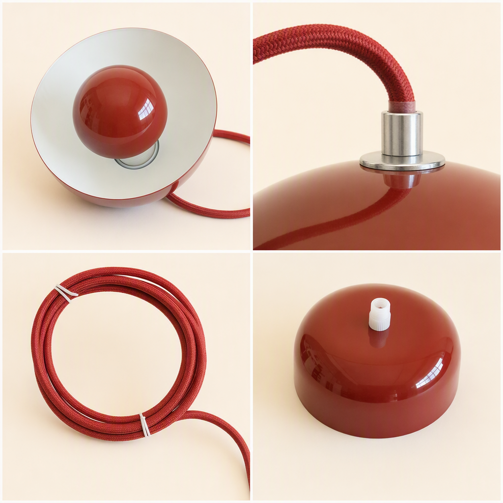 
Colorful Flowerpot Metal Dome Pendant Light