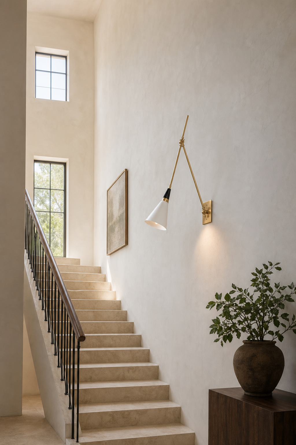 
Adjustable Brass Wall Sconce