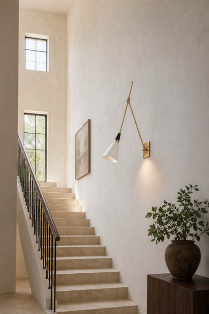 Adjustable Brass Wall Sconce