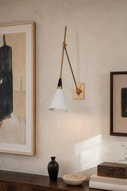 Adjustable Brass Wall Sconce