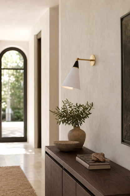 Adjustable Brass Wall Sconce