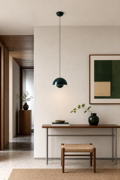 Colorful Flowerpot Metal Dome Pendant Light