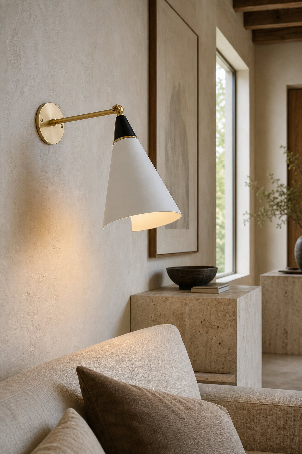 
Adjustable Brass Wall Sconce