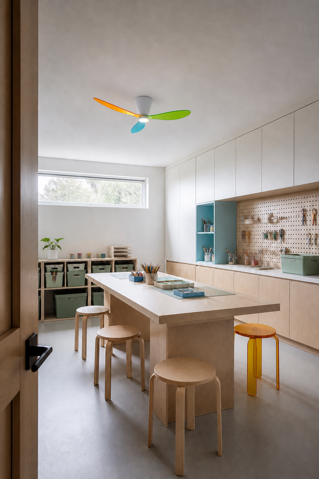 
Multicolor Translucent-Blade Ceiling Fan with Light - FAN933-01