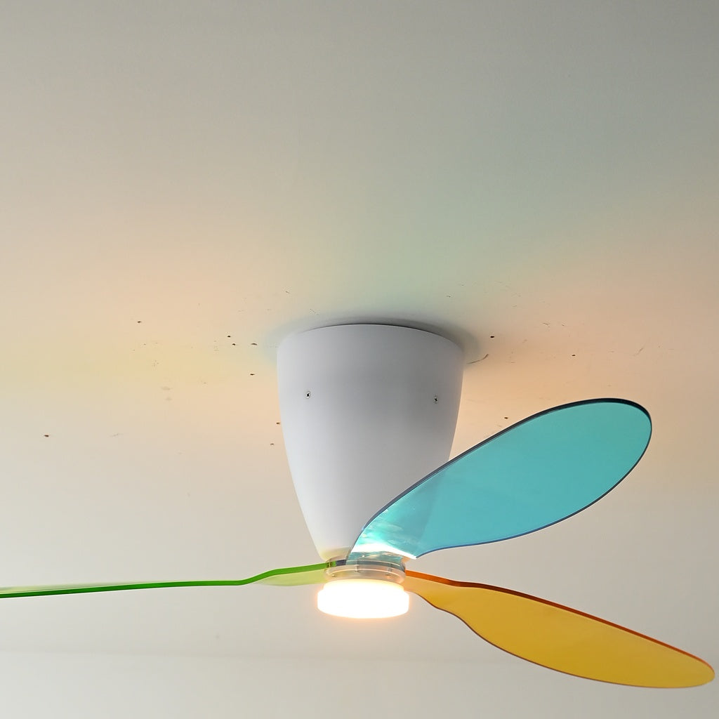
Multicolor Translucent-Blade Ceiling Fan with Light - FAN933-01