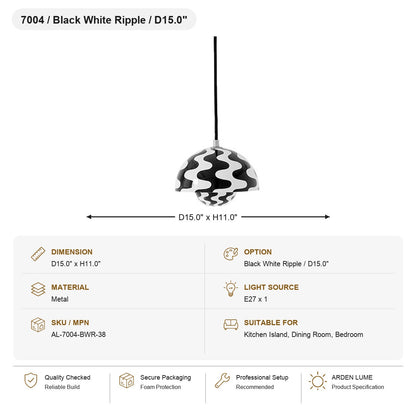Flowerpot Dome Pendant Light SKU AL-7004-BWR-38