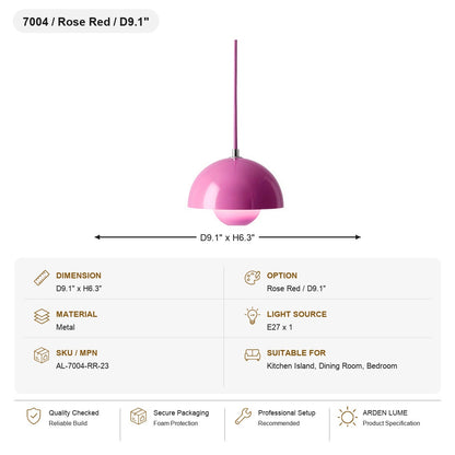 Flowerpot Dome Pendant Light SKU AL-7004-RR-23