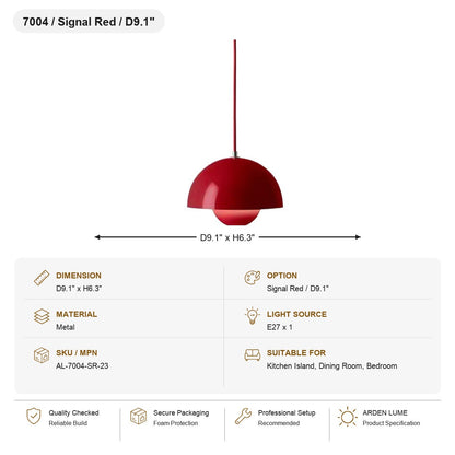 Flowerpot Dome Pendant Light SKU AL-7004-SR-23