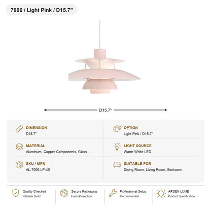 PH5 Layered Metal Pendant Light SKU AL-7006-LP-40