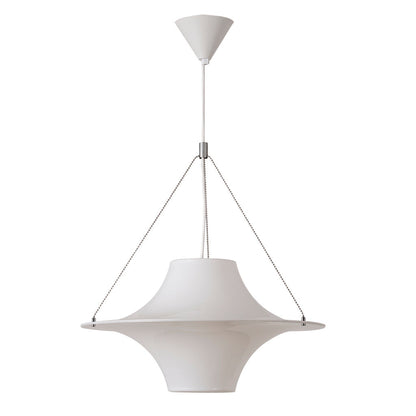White Acrylic Saucer Pendant Light