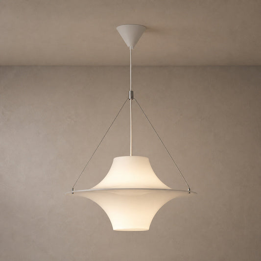 
White Acrylic Saucer Pendant Light