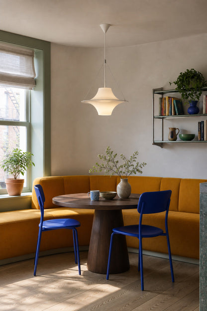 White Acrylic Saucer Pendant Light