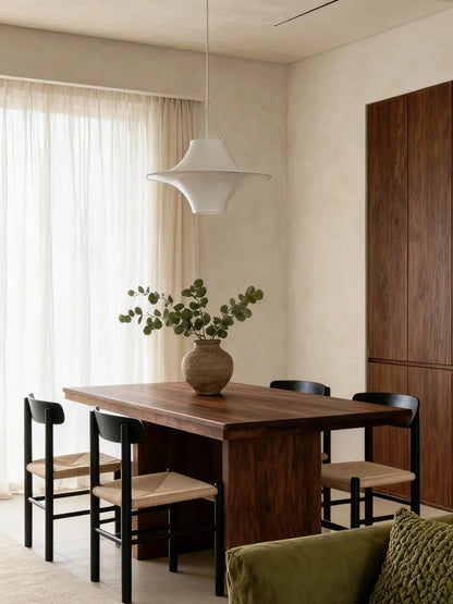 White Acrylic Saucer Pendant Light