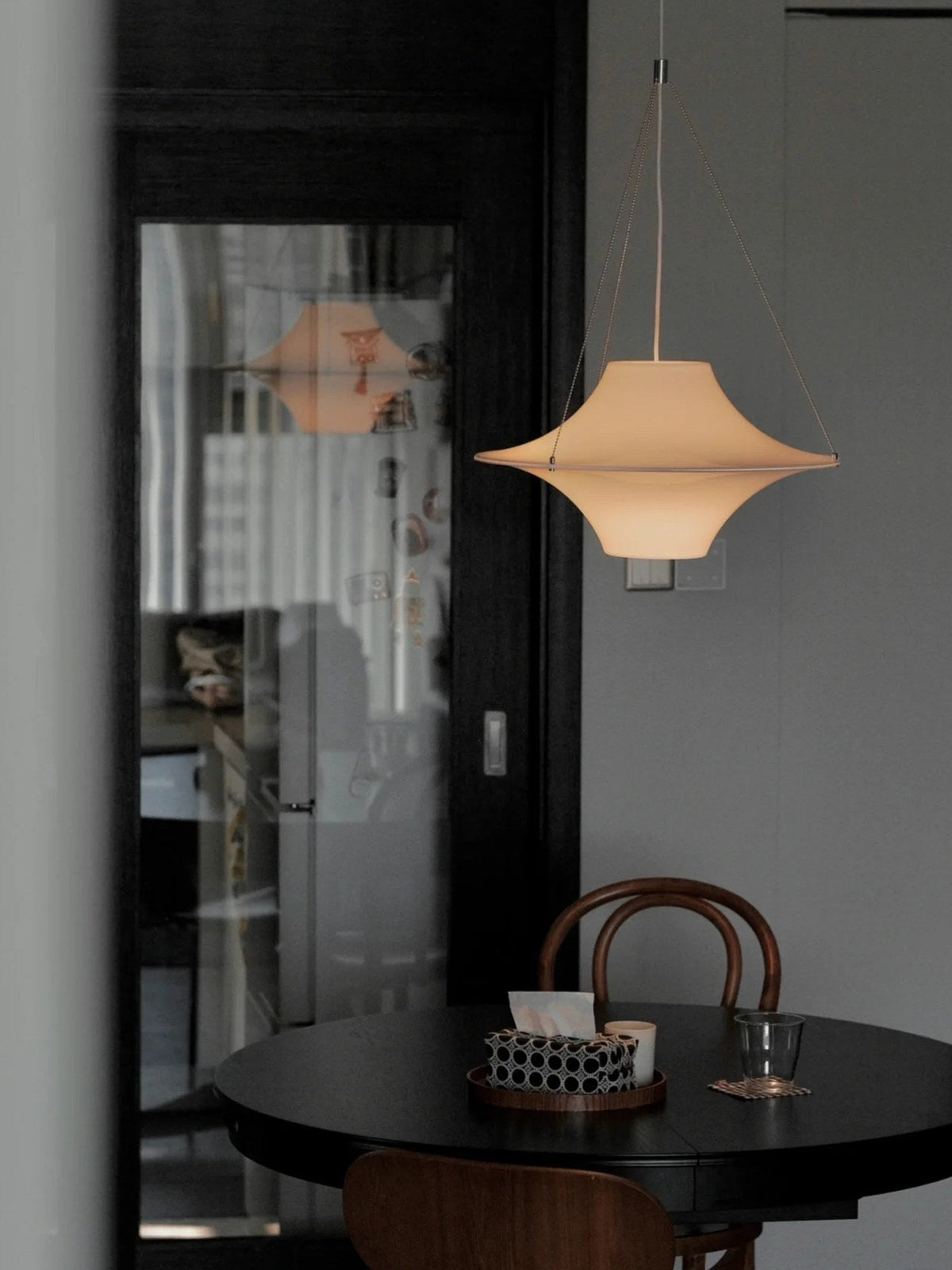 
White Acrylic Saucer Pendant Light