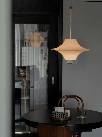 White Acrylic Saucer Pendant Light